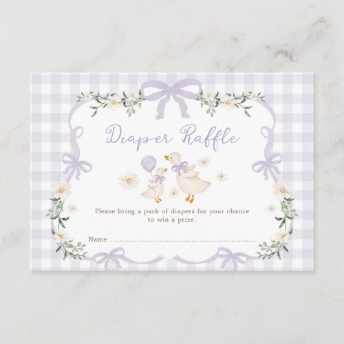 Purple Silly Goose Coquette Bow Diaper Raffle