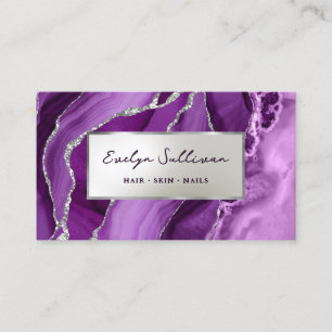 Purple Silver Agate Business Card