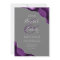 Purple Silver Agate Corners Gray Wedding
