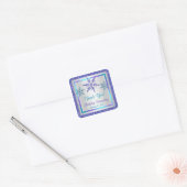 Purple Silver Aqua Glitter LOOK Snowflakes Sticker (Envelope)