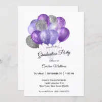 Balloons Graduation Invitation