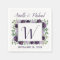 Purple Silver Floral Watercolor Eucalyptus Wedding