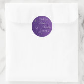 Purple, Silver Floral with Butterflies Sticker 2 (Bag)