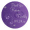 Purple, Silver Floral with Butterflies Sticker 2