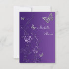 Purple Silver Floral with Buttterflies Bat Mitzvah