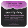 Purple Silver Glitter Agate Anxiety Blend Labels
