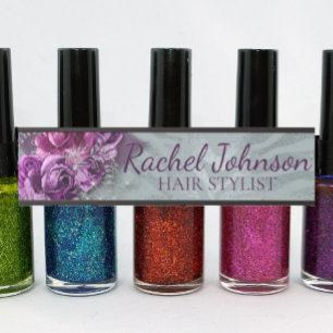 Purple Silver Glitter Roses Floral Feminine Door Sign