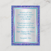 Purple, Silver Glitter Snowflake Enclosure Card (Back)