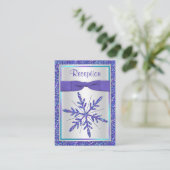 Purple, Silver Glitter Snowflake Enclosure Card (Standing Front)