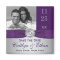 Purple, Silver Gray Floral Save the Date Magnet
