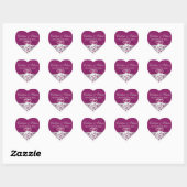 Purple, Silver Gray Floral Wedding Favor Sticker (Sheet)