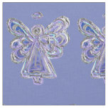 Purple Silver Guardian Angel Art Fabric Material
