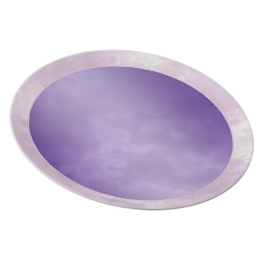 Purple Silver Marbled Melamine Plate (Right Side)