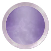 Purple Silver Marbled Melamine Plate (Front)
