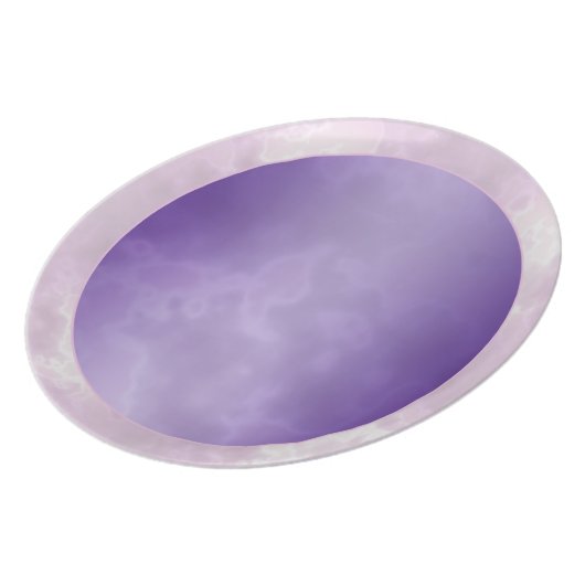 Purple Silver Marbled Melamine Plate (Left Side)