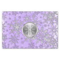 Purple Silver Snowflakes Winter Wonderland Tissue Paper