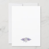 Purple Silver Watercolor Floral bridal shower 3963 Invitation (Back)
