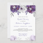 Purple Silver Watercolor Floral bridal shower 3963