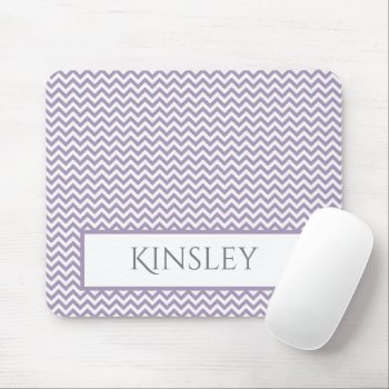 Purple Simple Chevron Personalized Mouse Pad by Superstarbing at Zazzle