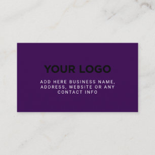Purple   Simple Company Logo Business Card