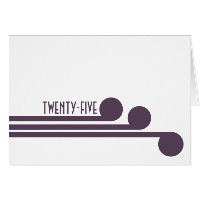 Purple Simple Deco Chic Table Number Card (Front Horizontal)