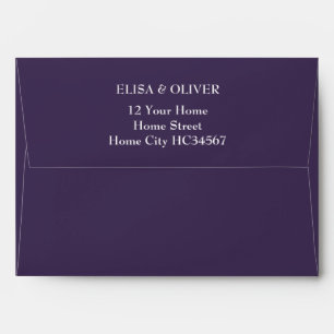 Purple Simple Elegant Return Address Envelope