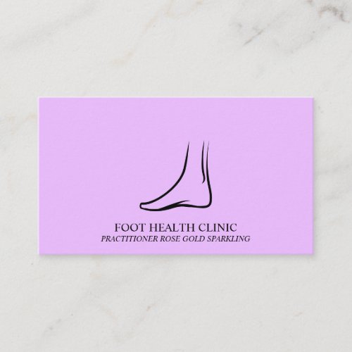 Purple Simple Foot Care Podiatry Practioner Doctor Business Card