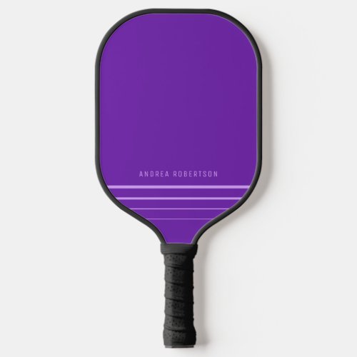 Purple Simple Minimal Lavender Personalized Name Pickleball Paddle