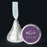 Purple Simple Modern Monogram Wedding Hershey®'s Kisses®<br><div class="desc">Purple Rustic Boho Modern Monogram Wedding Candy Favors</div>