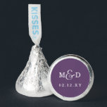 Purple Simple Modern Monogram Wedding Hershey®'s Kisses®<br><div class="desc">Purple Rustic Boho Modern Monogram Wedding Candy Favors</div>