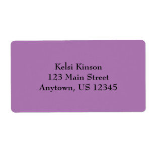 Purple Simple Plain Shipping Labels