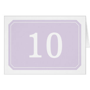 Purple Simply Elegant Table Number Card