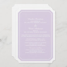 Purple Simply Elegant Wedding Invite