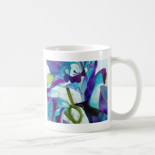 Purple Singapore Orchid flower watercolor art Coffee Mug