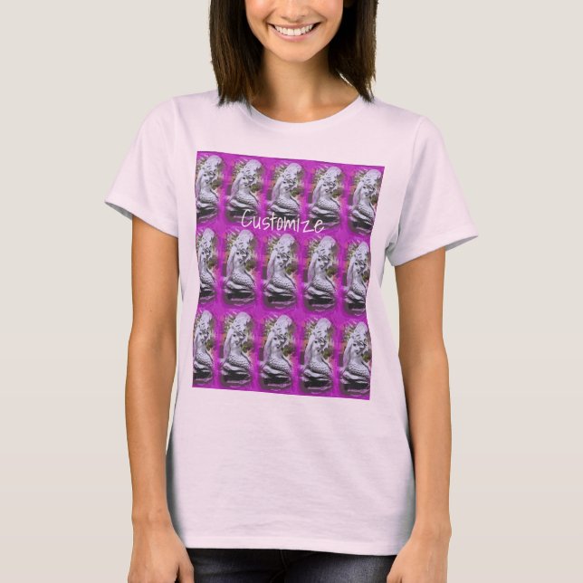 Purple sitting mermaids Thunder_Cove T-Shirt (Front)