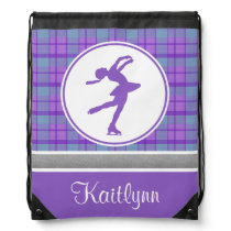 Purple Skating Sweetheart Plaid Backpack Purple Skating Sweetheart Plaid Backpack