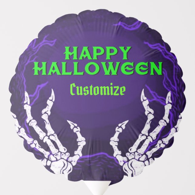 Purple Skeleton Hands Balloon (Front)