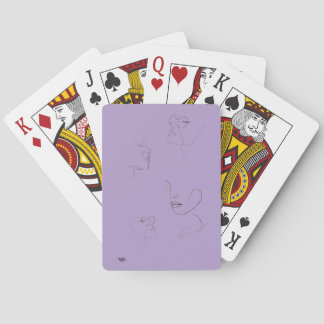 Purple Sketch-Style Notebook – Aesthetic Hardcover Poker Cards