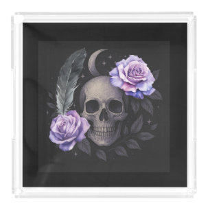 PURPLE SKULL ACRYLIC TRAY