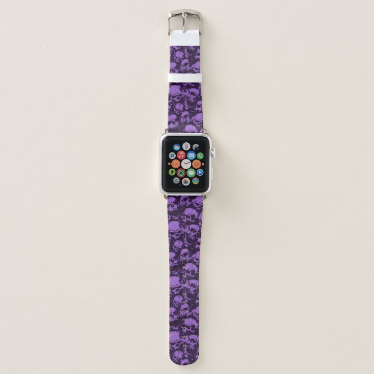 Purple Skull Apple Watch Band | Zazzle