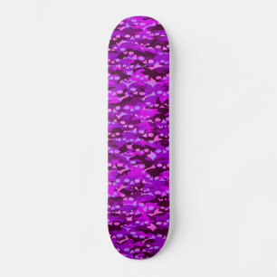 Purple Skull Camo Skateboard