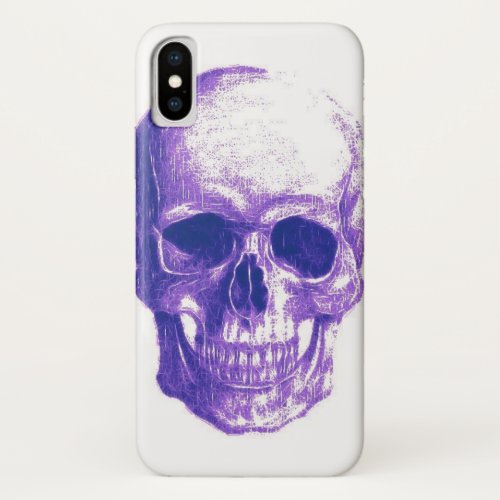 Purple skull iPhone x case