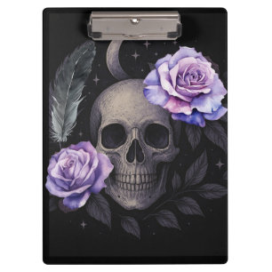 PURPLE SKULL CLIPBOARD