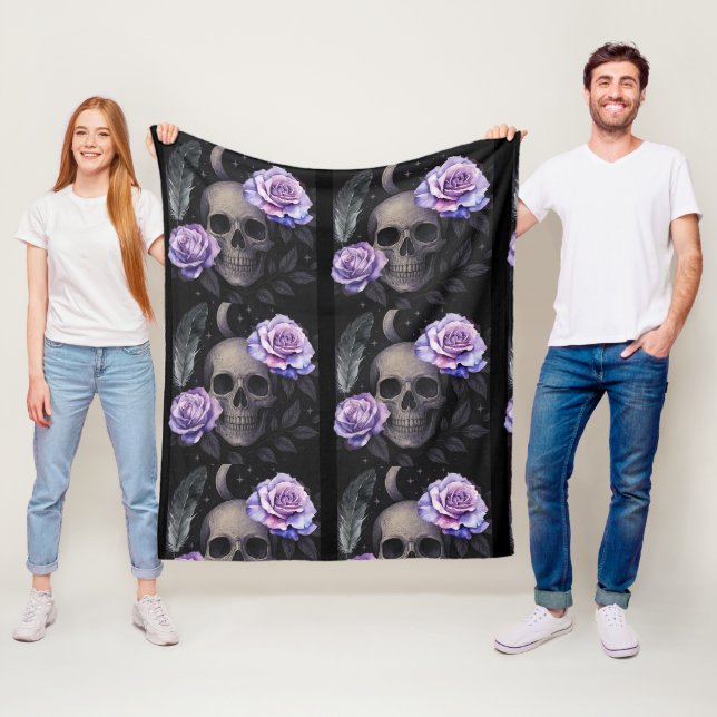 PURPLE SKULL FLEECE BLANKET (In Situ)