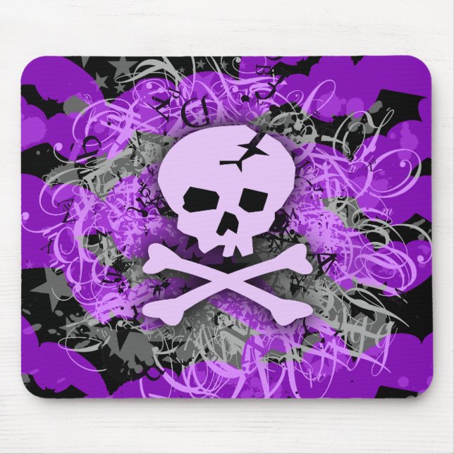 Purple Skull Gothic MousePad (Front)