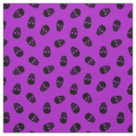 Purple Skull Happy Halloween Modern Fabric
