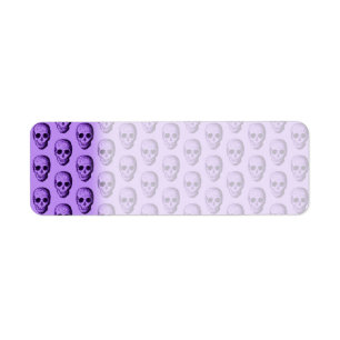 Purple Skull Pattern. Label