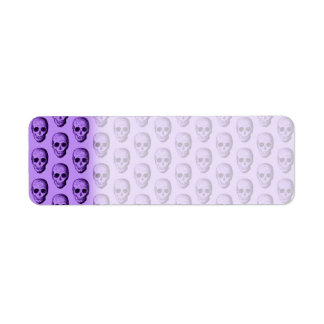 Purple Skull Pattern. Label