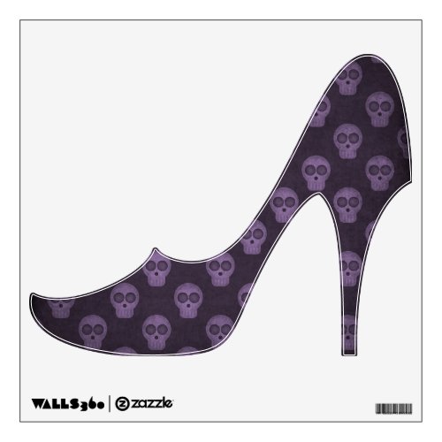 Purple Skull Pump Wall Decal