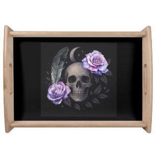 PURPLE SKULL SERVING TRAY